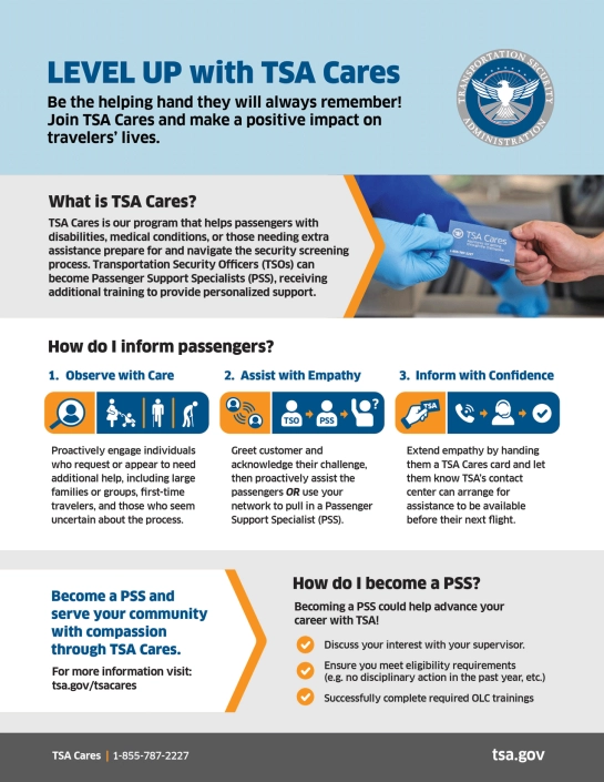 2025 TSA Cares Educational Flyer